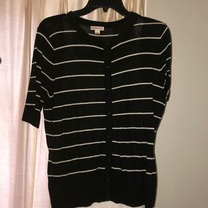 Black and white cardigan. Large